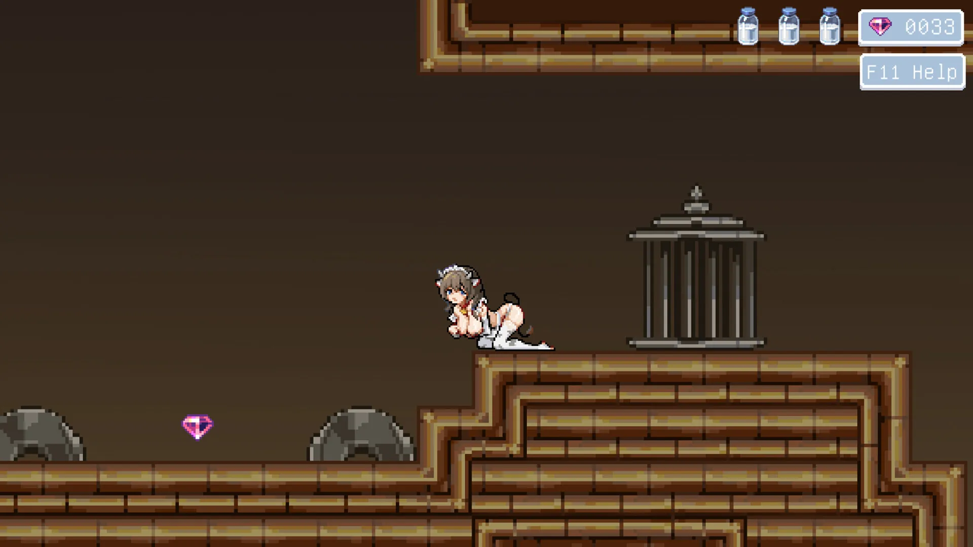 濕濕黏黏的地牢逃脫+專業聲優的頂級音聲！《牛娘米露菲的淫欲陷阱調教～觸手×媚藥×拘束絕頂榨取！～》Steam商店頁公開