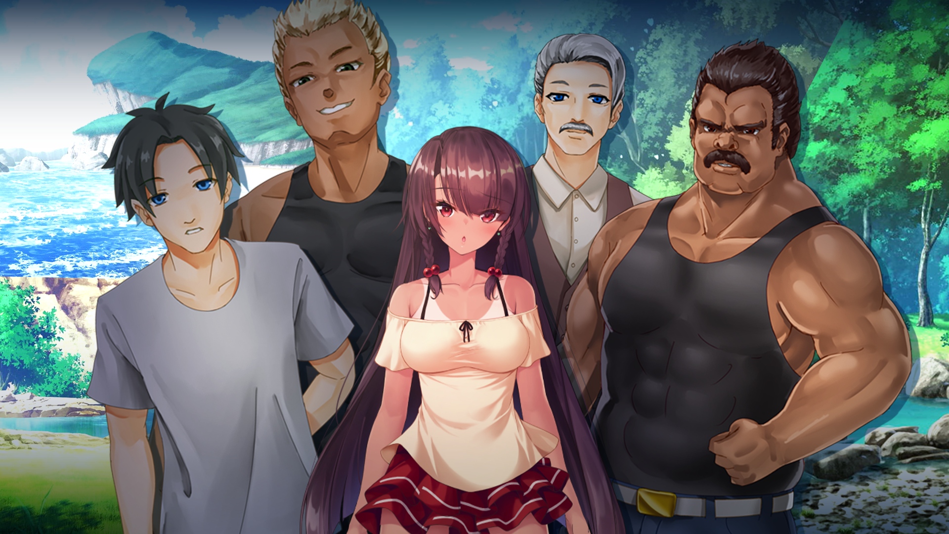 五男一女的殘酷考驗!《無人島 NTR 求生記 SS》Steam 商店公開