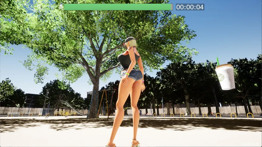 《雞雞硬硬公園☆巨乳辣妹x童貞男孩》8 月 28 日登陸 Steam，辣妹美紀這次得喝咖啡逃離黑衣人
